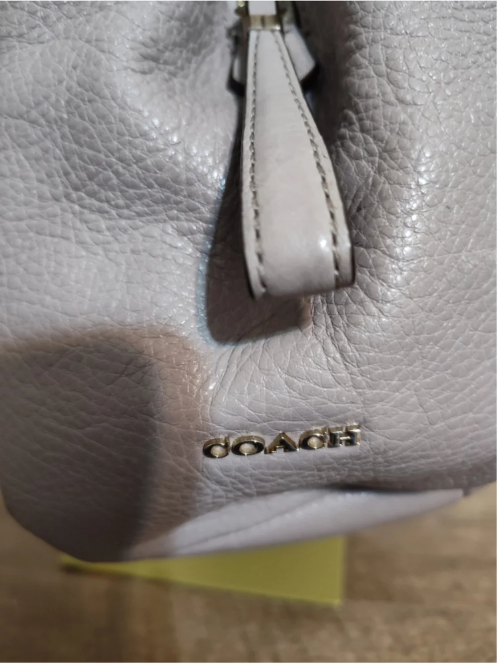 Women's Coach Leather Hobo Bag One Size Beige